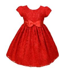 Кружевное платье с цветочным принтом Cinda, красный
