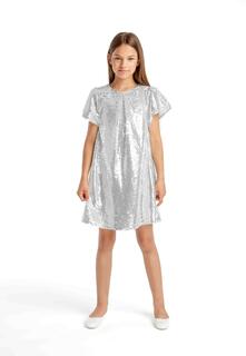 Вечернее платье с пайетками Minoti, серебро