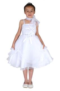 Вечернее платье с шарфом Cinda, белый