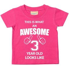 Вот как выглядит потрясающая футболка 3-летнего ребенка 60 SECOND MAKEOVER, розовый