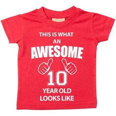 Вот как выглядит потрясающая футболка 10-летнего ребенка 60 SECOND MAKEOVER, красный