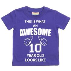Вот как выглядит потрясающая футболка 10-летнего ребенка 60 SECOND MAKEOVER, фиолетовый