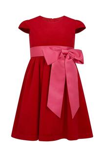 Вечернее платье Lilibet из бархата и атласа HOLLY HASTIE, красный