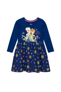 Платье с длинными рукавами «Анна и Эльза» Disney, темно-синий
