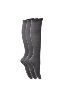Простые школьные носки до колена (3 шт.) Universal Textiles, серый