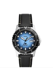 Модные аналоговые кварцевые часы из нержавеющей стали - Fs5960 Fossil, синий