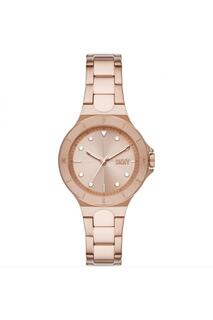 Модные аналоговые кварцевые часы из нержавеющей стали - Ny6642 DKNY, розовое золото
