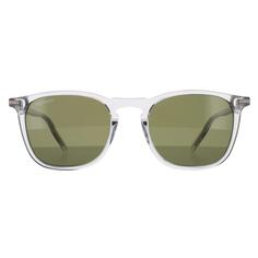 Квадратные блестящие кристально-зеленые поляризованные солнцезащитные очки 555 нм Serengeti, прозрачный