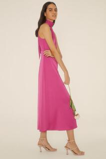 Платье миди с вырезом халтер Oasis, розовый