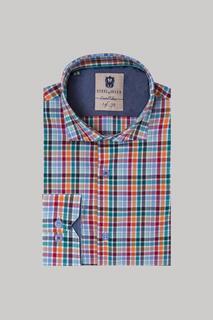 Рубашка приталенного кроя в разноцветную клетку, ограниченная серия Steel &amp; Jelly, синий