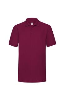 Рубашка поло с короткими рукавами из тяжелого пике 65/35 Fruit of the Loom, красный