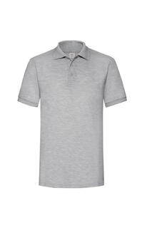 Рубашка поло с короткими рукавами из тяжелого пике 65/35 Fruit of the Loom, серый