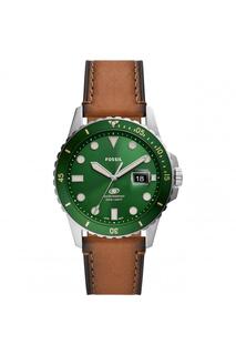 Модные аналоговые кварцевые часы из нержавеющей стали - Fs5946 Fossil, зеленый