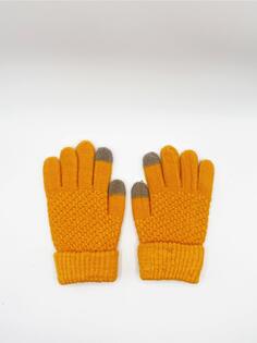 Текстурированные трикотажные перчатки для сенсорного экрана SVNX, желтый