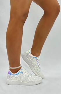 Кроссовки Glitter Lemzy Trainers Love Lemonade, белый