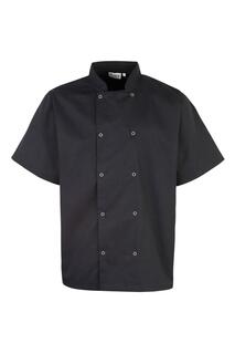 Куртка Chefs с короткими рукавами и заклепками спереди, комплект из 2 шт. Premier, черный Premier.