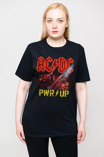 Неоновая футболка PWR UP Power Up Live AC/DC, черный