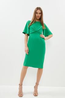 Платье-карандаш с драпировкой Coast, зеленый