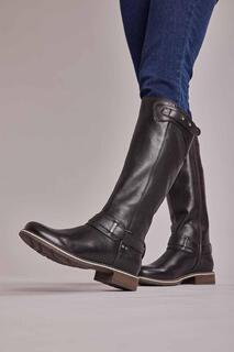 Классические кожаные длинные ботинки &apos;Mistletoe&apos; Moshulu, черный