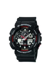 Классические комбинированные кварцевые часы G-Shock из пластика и смолы — Ga-100-1A4Er Casio, черный