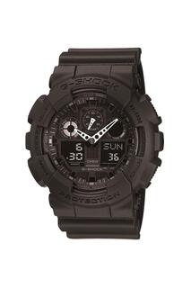 Классические комбинированные кварцевые часы G-Shock из пластика и смолы — Ga-100-1A1Er Casio, черный