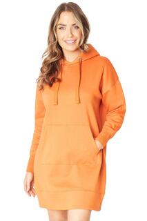 Толстовка с капюшоном, длинное платье CityComfort, оранжевый