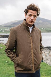 Куртка Porthleven Harrington Вощеная ветрозащитная повседневная куртка Hinter &amp; Hobart, коричневый