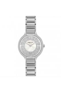 Классические серебряные модные аналоговые кварцевые часы - Kc51054001 Kenneth Cole, белый