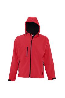 Куртка Soft Shell с капюшоном Replay (дышащая, ветрозащитная и водостойкая) SOL&apos;S, красный Sol's