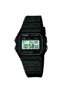 Классические цифровые кварцевые часы в стиле ретро из пластика/смола — W-59-1Vqes Casio, черный