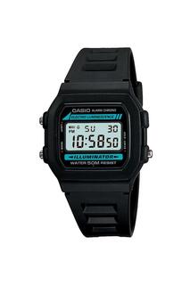 Классические цифровые кварцевые часы в стиле ретро из пластика/смола — W-86-1Vqes Casio, черный