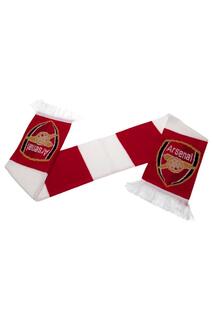 Вязаный жаккардовый зимний шарф Bar Scar Arsenal FC, красный