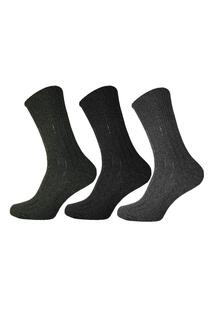 Неэластичные носки из смеси шерсти с легкой фиксацией (3 шт. в упаковке) Universal Textiles, зеленый