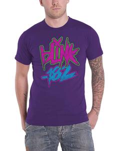 Футболка с логотипом неоновой ленты Blink 182, фиолетовый