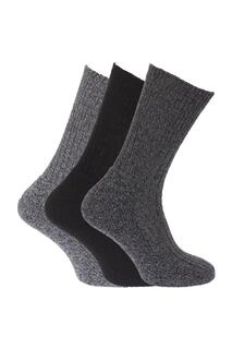 Неэластичные носки из смеси шерсти с легкой фиксацией (3 шт. в упаковке) Universal Textiles, черный