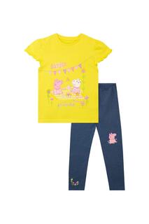 Комплект из футболки и леггинсов Garden And Friends Peppa Pig, желтый