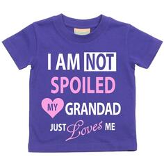 Фиолетовая футболка для девочек «Я не испорчен, мой дедушка просто любит меня» 60 SECOND MAKEOVER, фиолетовый