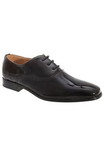 Оксфордские модельные туфли из лакированной кожи на шнуровке с завязками Goor, черный