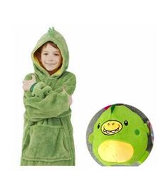 Детская толстовка с капюшоном Appdly Pet Snuggle превращается в мягкую игрушку Leaper, зеленый