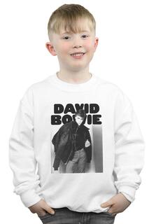 Куртка Толстовка с фотографией David Bowie, белый