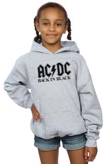 Толстовка Back in Black с логотипом AC/DC, серый