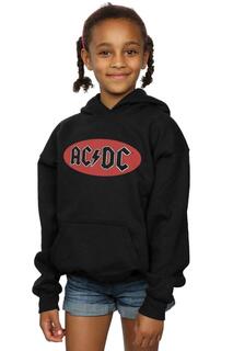 Толстовка с красным круглым логотипом AC/DC, черный