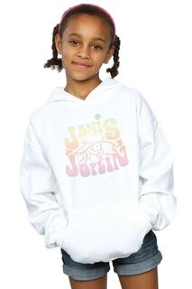 Толстовка с пастельным логотипом Janis Joplin, белый