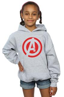 Толстовка с однотонным логотипом Avengers Assemble Marvel, серый