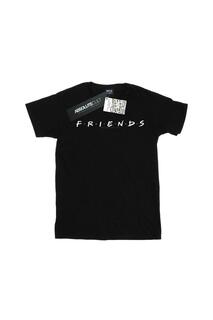 Футболка с текстовым логотипом Friends, черный