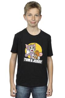 Футболка с логотипом Sketch Tom &amp; Jerry, черный