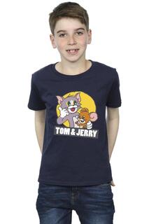 Футболка с логотипом Sketch Tom &amp; Jerry, темно-синий