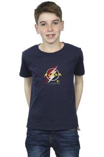 Футболка с логотипом Flash Lightning DC Comics, темно-синий