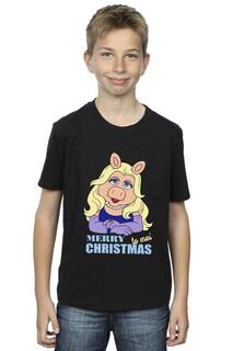 Футболка Muppets Miss Piggy Queen of Holidays Disney, черный