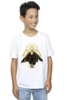 Черная футболка с золотыми символами Adam Rising DC Comics, белый